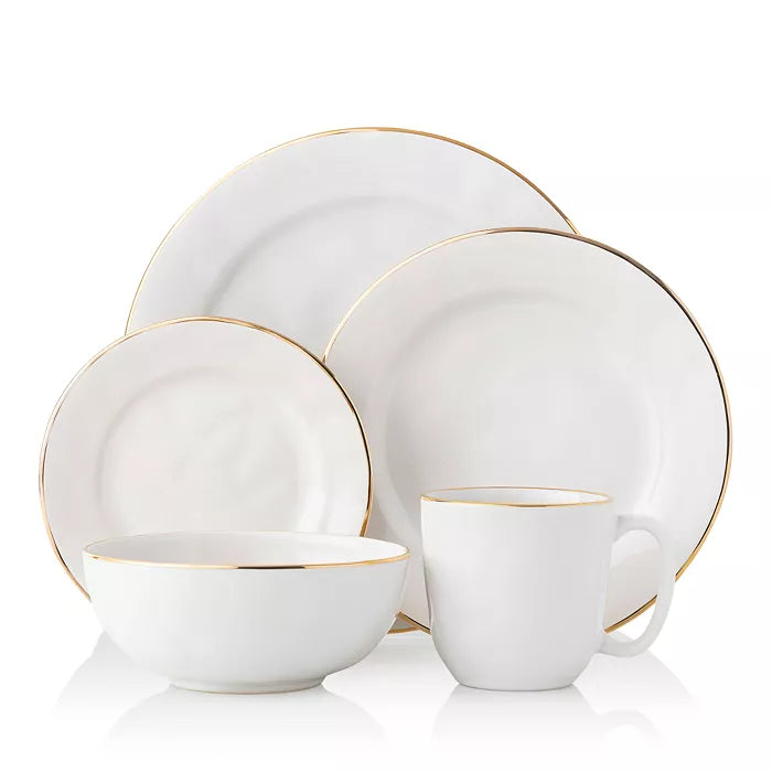 Puro Cereal/Ice Cream - Whitewash with Gold Trim