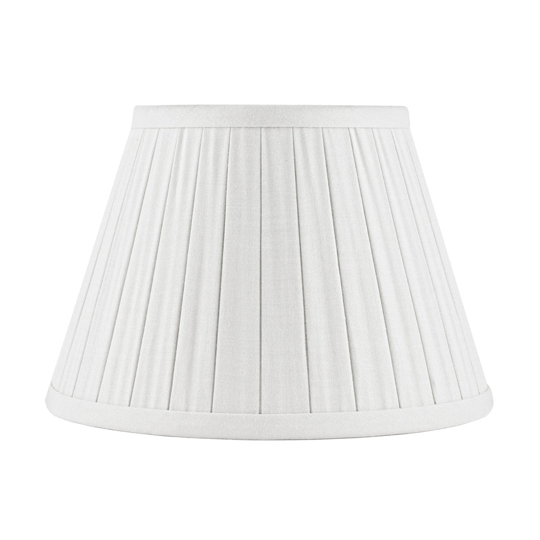 Box Pleated Linen Shade - Off White