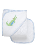 Load image into Gallery viewer, 3 Marthas Baby Hooded Towel &amp; Washcloth Sets - 7 designs
