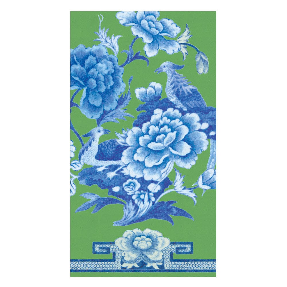 Green And Blue Plate Guest Towel Napkins