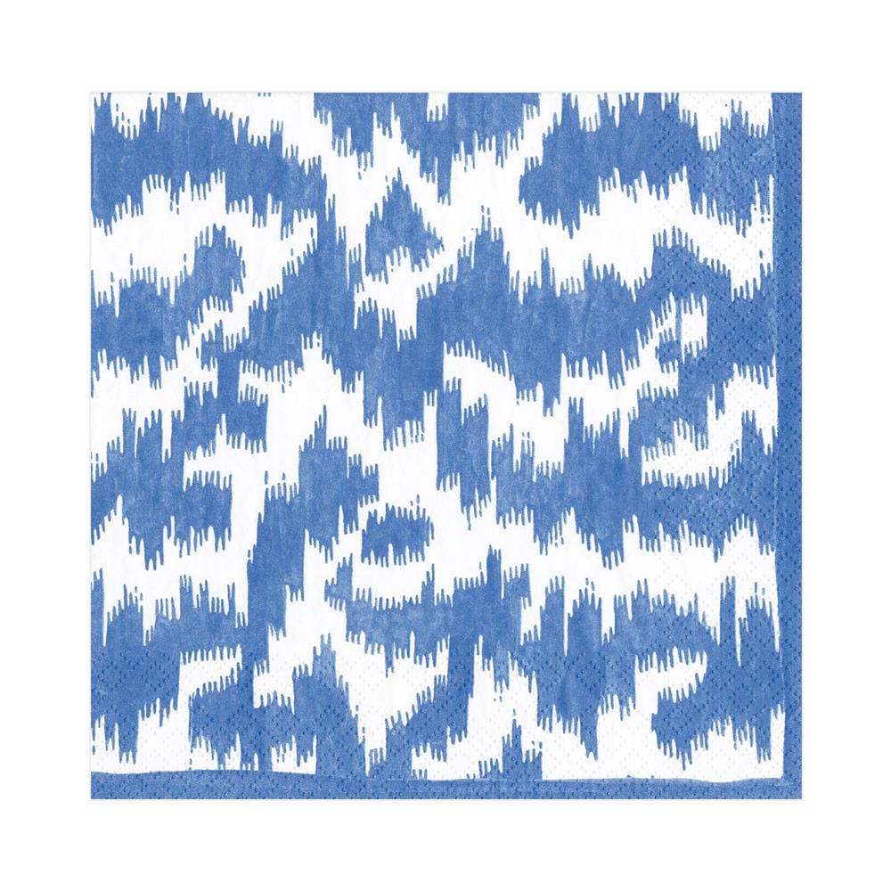 Modern Moire Blue Luncheon Napkin