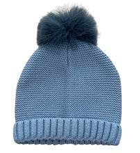 Load image into Gallery viewer, Faux Fur Pompom Knit Hat- Pink or Blue
