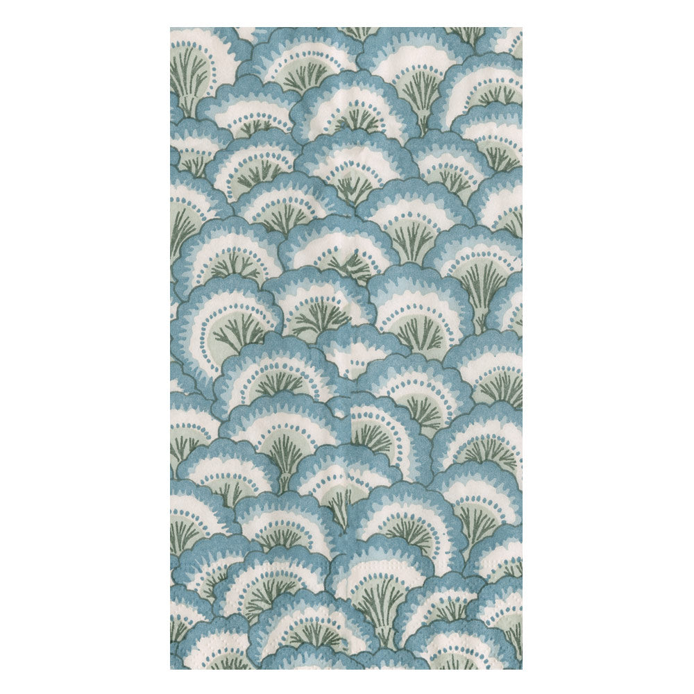 Pontchartrain Scallop Blue Guest Towel Napkins