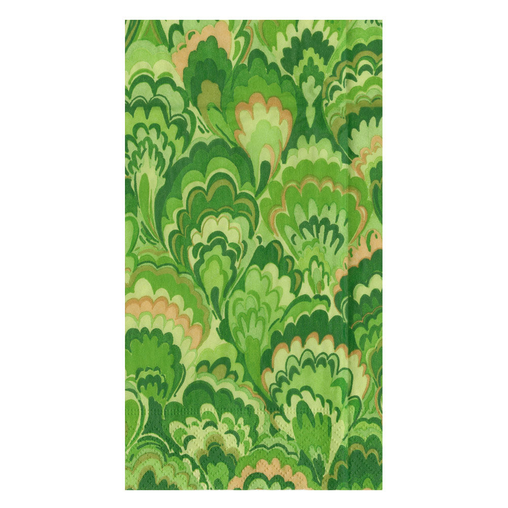 Marbled Ceramica Green Guest Towels