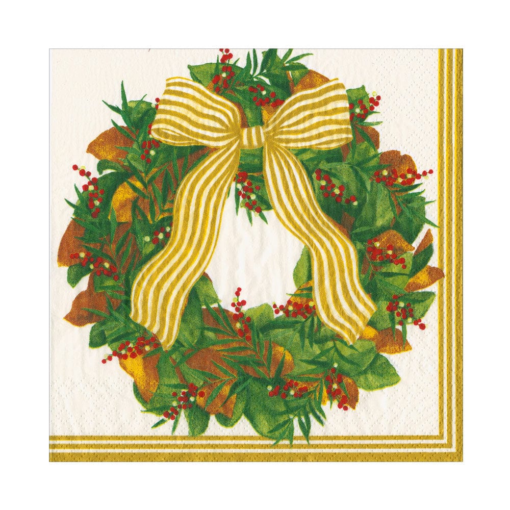 Magnolia Wreath Cocktail Napkins