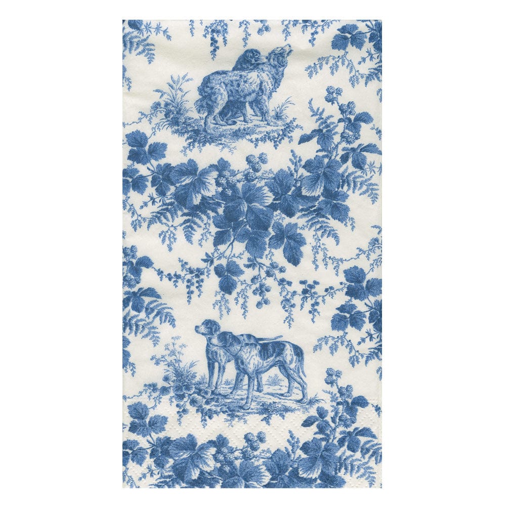 Hunting Toile Blue Guest Towels