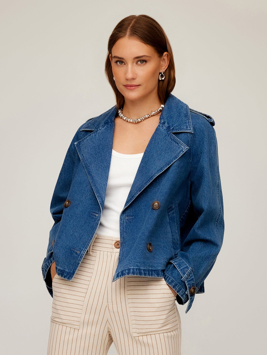 Chelsea Cropped Trench Jacket