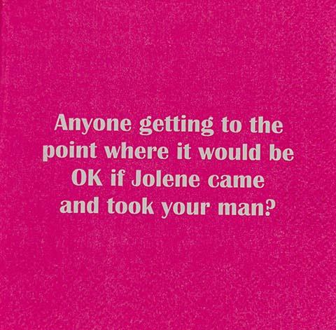 Cocktail Napkin .....it would be OK if Jolene came and took your man