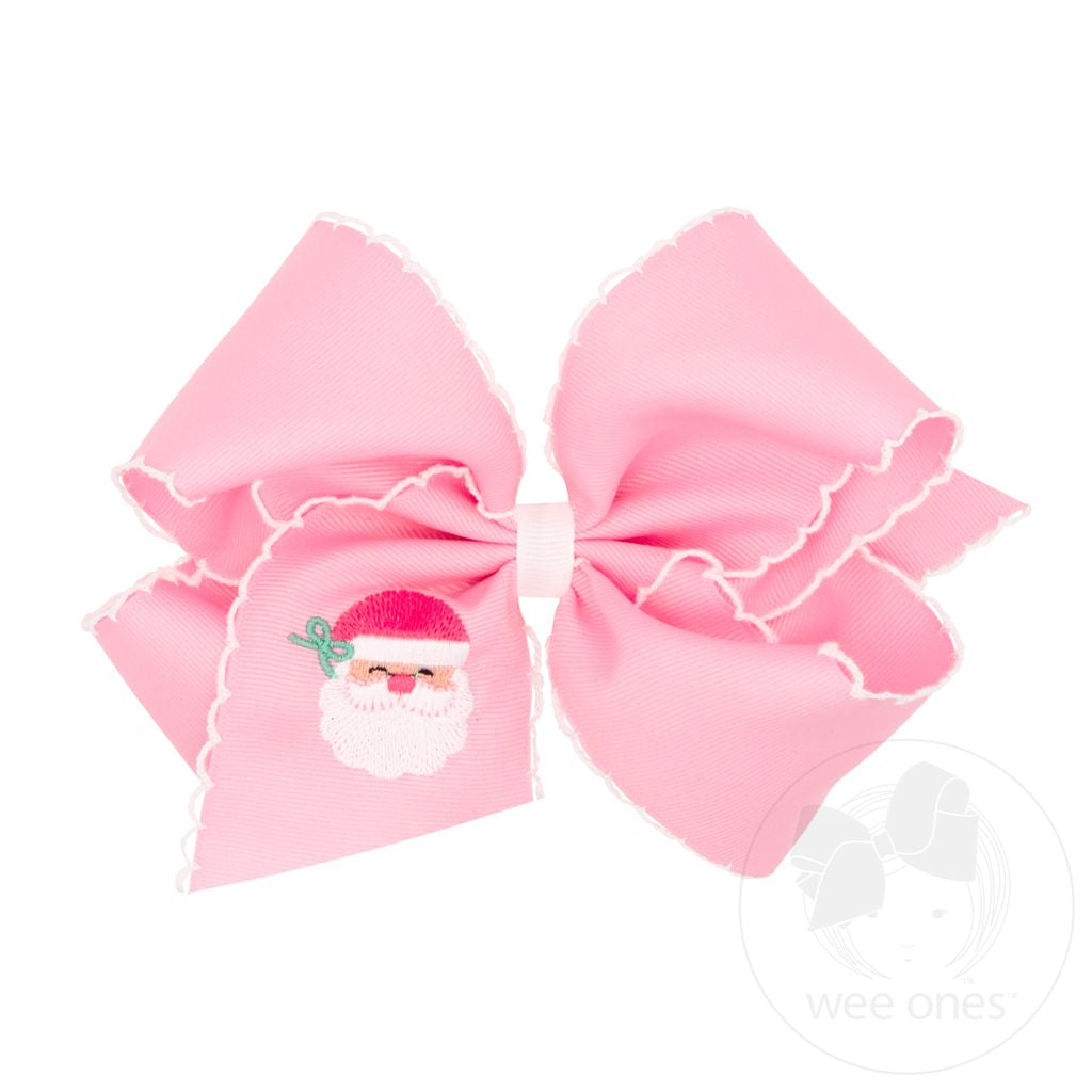 King Grosgrain Hair Bow - Santa