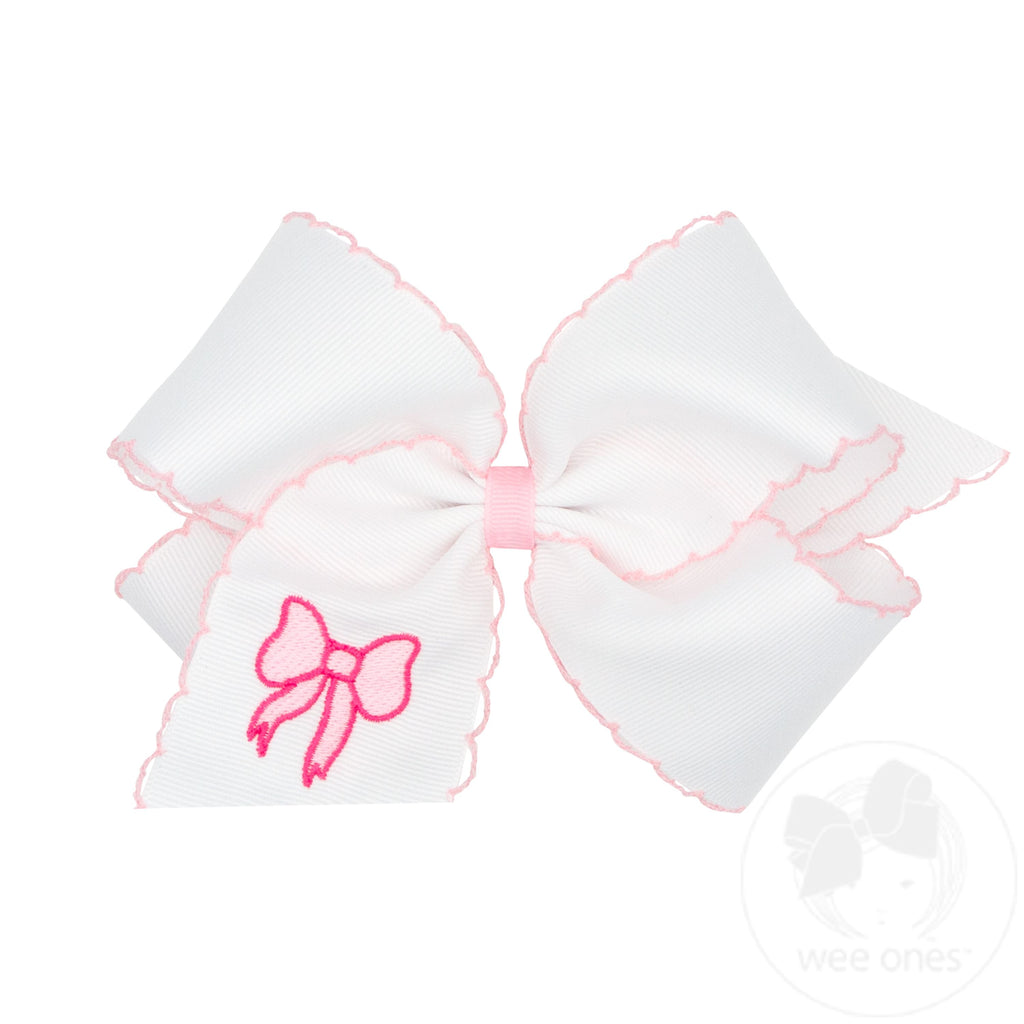 King Bow Embroidered Grosgrain-Bow