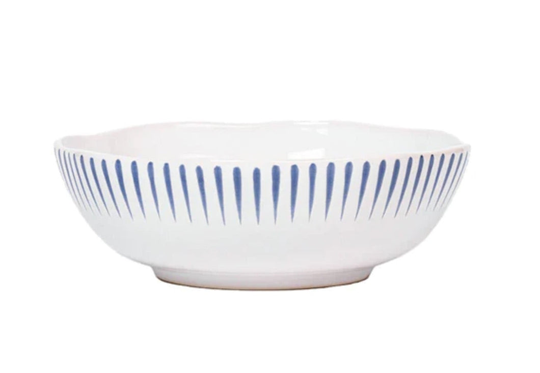 Sitio Stripe Coupe Bowl - Delft Blue