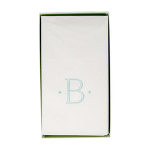 Load image into Gallery viewer, Caspari Antique Initial Robin's Egg Paper Linen Boxed Guest Towel
