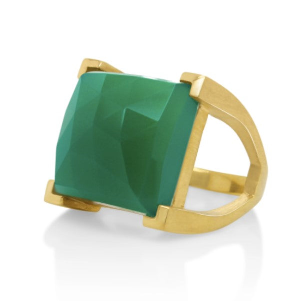 Plaza Ring - Green Onyx