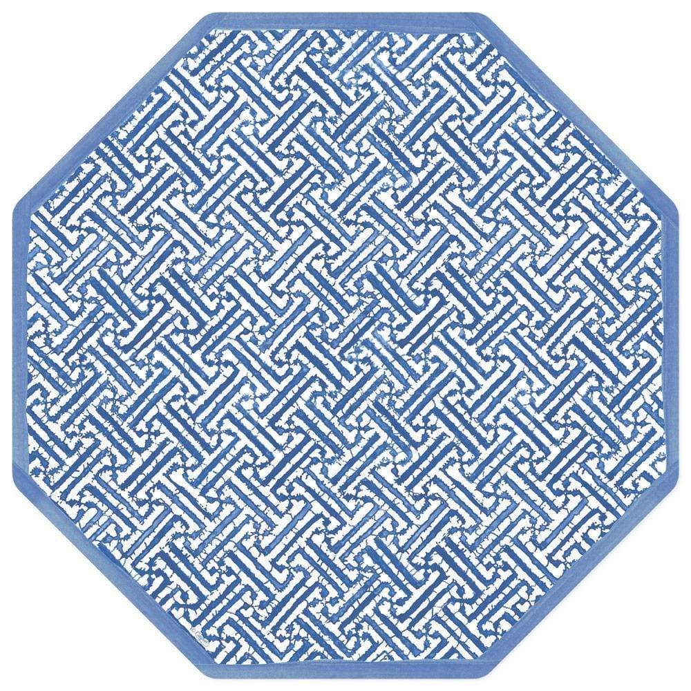 Placemat Fretwork Blue Die-Cut