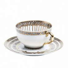 Load image into Gallery viewer, Syracuse Taupe Tea Cup and Saucer
