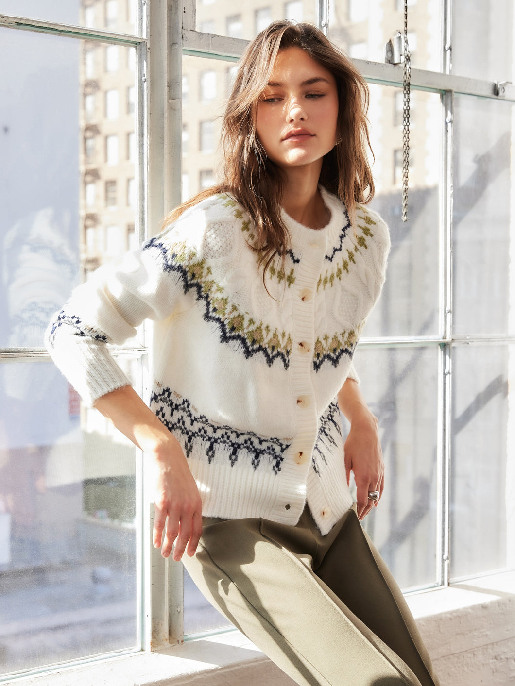 Astrid Fair Isle Cardigan Sweater