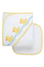 Load image into Gallery viewer, 3 Marthas Baby Hooded Towel &amp; Washcloth Sets - 8 designs
