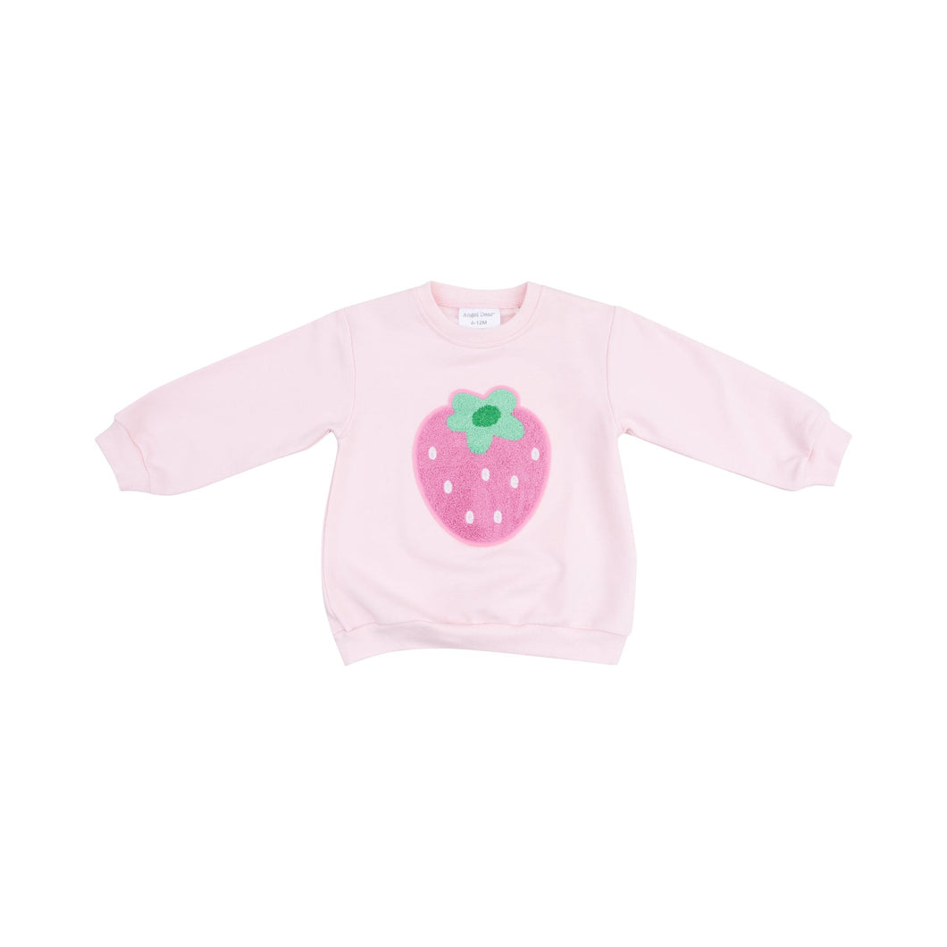 Oversize Sweatshirt With Applique - Strawberry