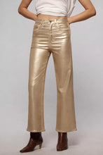 Load image into Gallery viewer, Mia High-Rise Wide-Leg Jeans - Gold Foil
