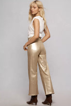 Load image into Gallery viewer, Mia High-Rise Wide-Leg Jeans - Gold Foil
