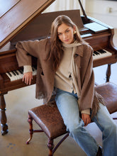 Load image into Gallery viewer, Yara Fringe Jacket in Wheat
