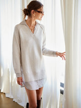 Load image into Gallery viewer, Carrie Mixed Media Dress in Bone
