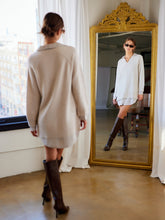 Load image into Gallery viewer, Carrie Mixed Media Dress in Bone
