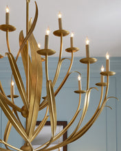 Load image into Gallery viewer, Menefee Large Gold Chandelier
