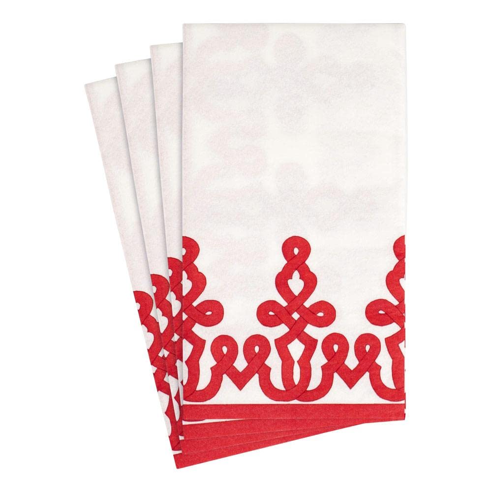 Red Dessin Passe Guest Towel