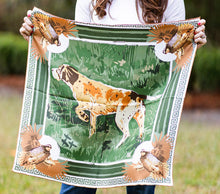 Load image into Gallery viewer, Green Pointing Strong - Double-Sided Silk Scarf 35" x 35"
