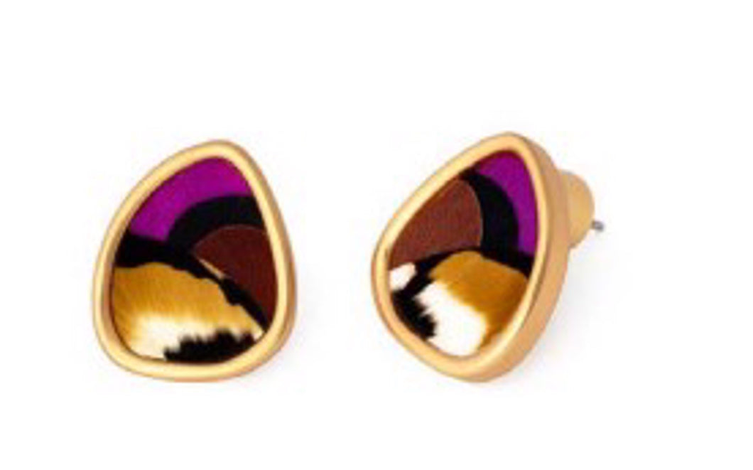 Violet Organic Stud Earrings