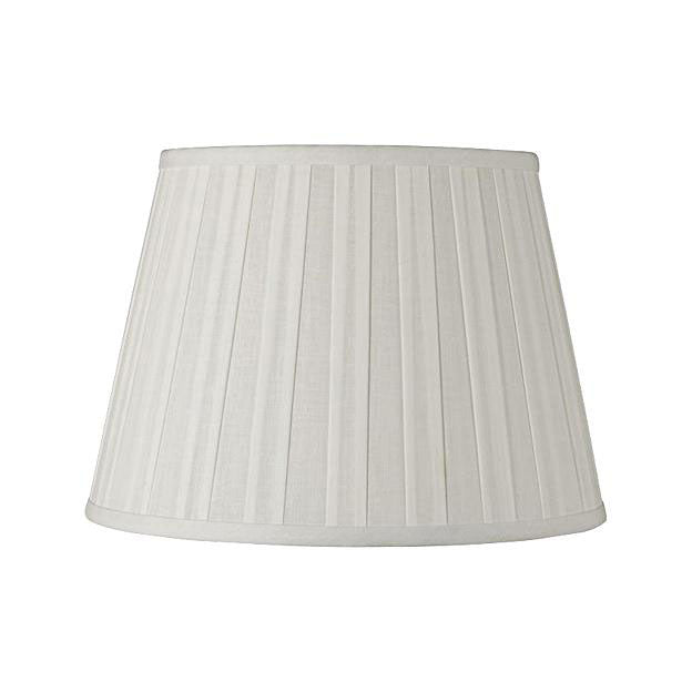 Euro Box Pleated Linen Shade - Off White