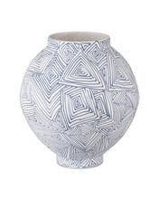 Load image into Gallery viewer, Blue Zag Large Vase
