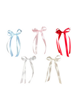 Load image into Gallery viewer, Mini Double Satin Streamer Bow - 3 Colors Available
