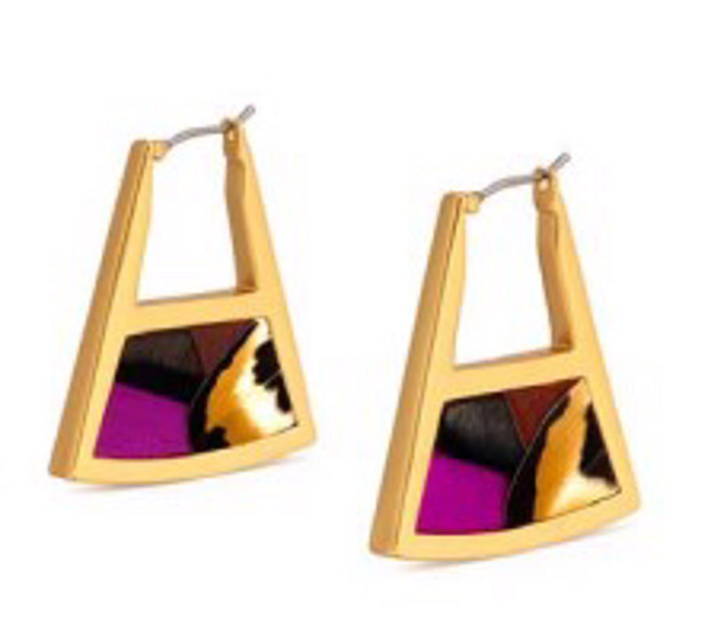 Ava Double-Sided Triangle Hoop Earrings