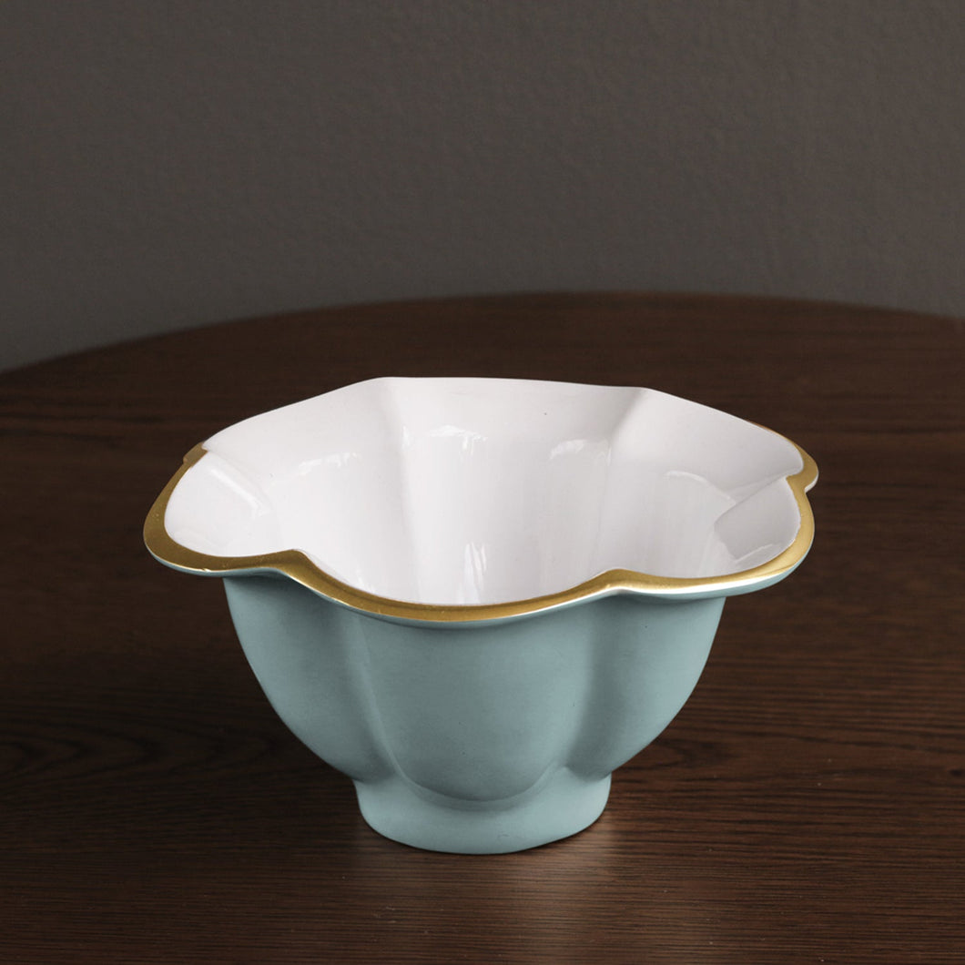 ENCANTO Devon Small Bowl (Turquoise and White)