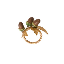 Load image into Gallery viewer, Forest Walk Acorn Napkin Ring Set/4 - Multi
