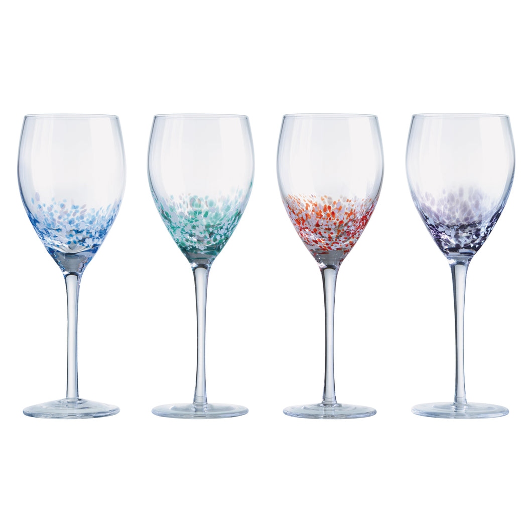 Speckle Wine Glasses - Set of 4