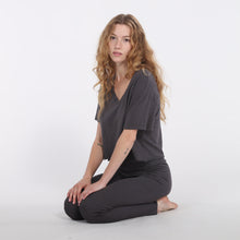 Load image into Gallery viewer, Bra:30 - V-Neck Crop Jersey Tee
