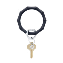 Load image into Gallery viewer, Silicone Big O® Key Ring - Back in Black Bamboo
