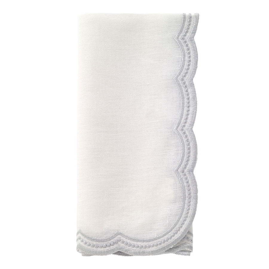 Belgravia Silver Trim Napkins -Set/4