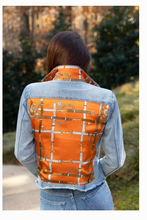 Load image into Gallery viewer, The Light Denim Jacket / Orange Straps
