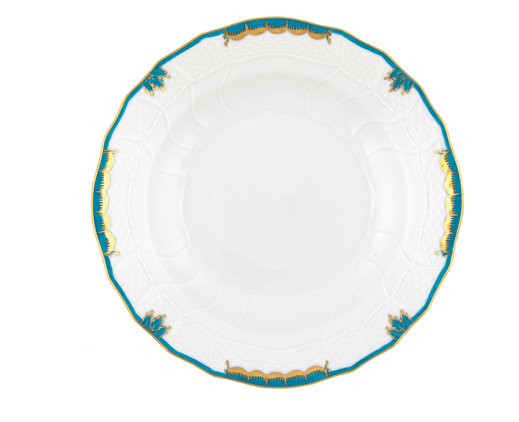 Princess Victoria Turquoise Dessert Plate