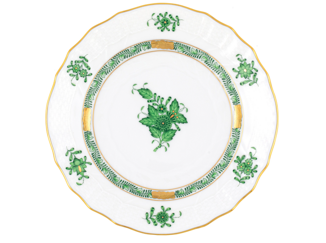 Chinese Bouquet Green Bread and Butter Plate