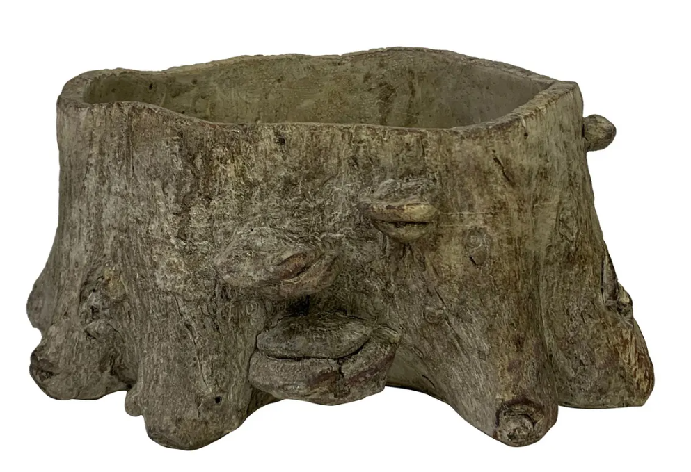 Faux Bois Cement Planter - Small
