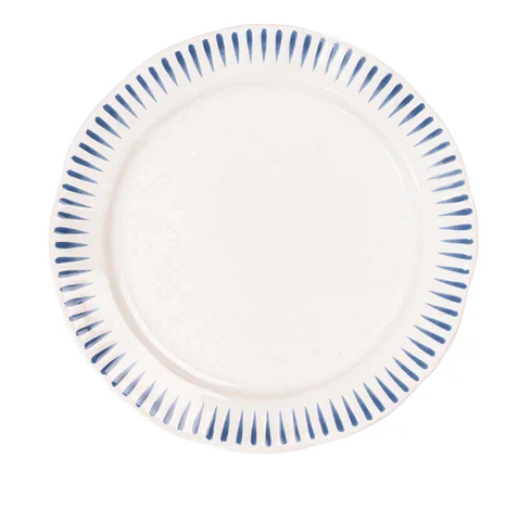 Sitio Stripe Side/Cocktail Plate - Delft Blue