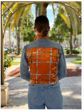 Load image into Gallery viewer, The Light Denim Jacket / Orange Straps
