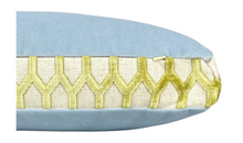 Load image into Gallery viewer, Margot Pillow -Celery/Chambray
