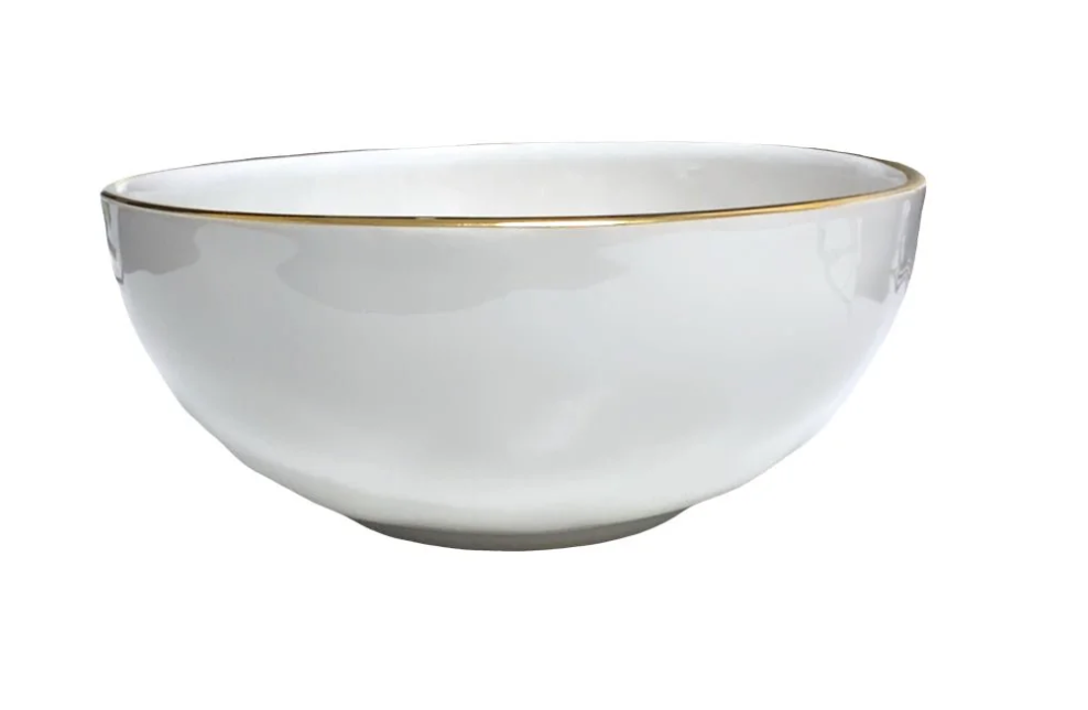 Puro Cereal/Ice Cream - Whitewash with Gold Trim