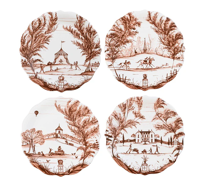 Country Estate Harvest Party Plate Assorted Set/4